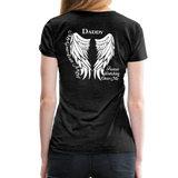 Daddy Guardian Angel Women’s Premium T-Shirt (Ck1479W) - charcoal gray
