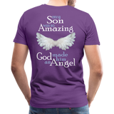 Son Amazing Angel Men's Premium T-Shirt (CK1480) - purple