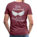 Son Amazing Angel Men's Premium T-Shirt (CK1480) - heather burgundy