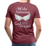 Wife Amazing Angel Men's Premium T-Shirt (CK1482U) - heather burgundy