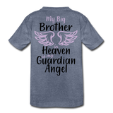 My Big Brother in Heaven Kids' Premium T-Shirt - heather blue