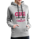 Being a Gigi Makes My Life Complete Women’s Premium Hoodie (CK1587) - heather gray