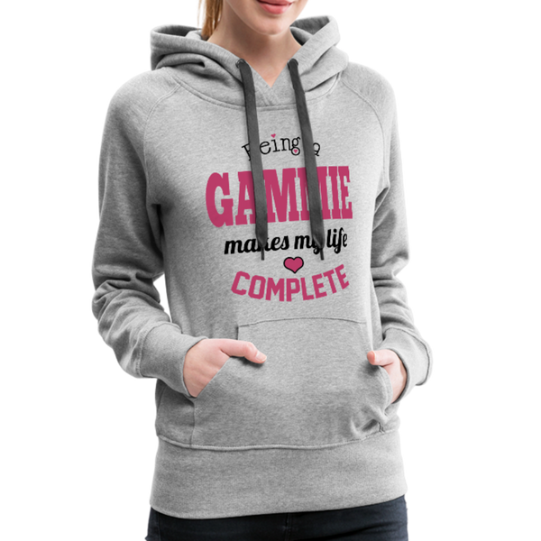 Being a Gammie Makes My Life Complete Women’s Premium Hoodie (CK1588) - heather gray