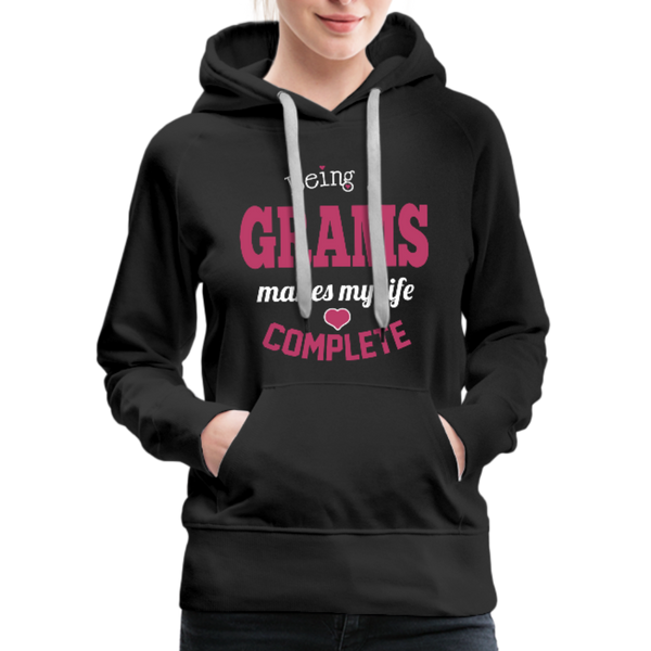 Being a Grams makes my life Complete Women’s Premium Hoodie (CK1589) - black