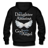 Daughter Amazing Angel Gildan Heavy Blend Adult Hoodie - black