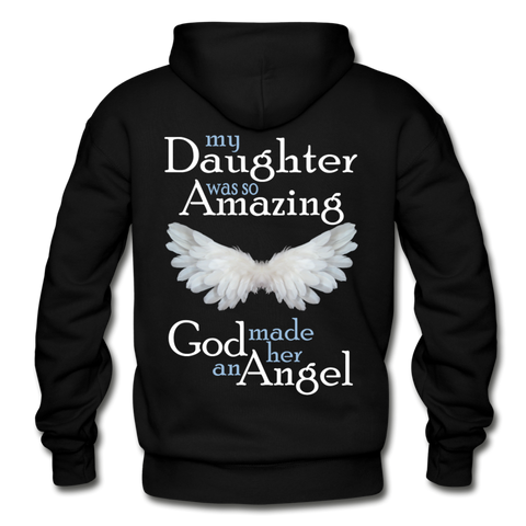 Daughter Amazing Angel Gildan Heavy Blend Adult Hoodie - black