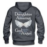 Daughter Amazing Angel Gildan Heavy Blend Adult Hoodie - charcoal gray