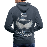 Son Amazing Angel Men’s Premium Hoodie (CK1400) - heather denim