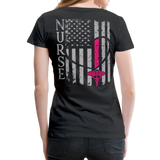 Nurse Flag Women’s Premium T-Shirt (CK1312) - black