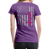 Nurse Flag Women’s Premium T-Shirt (CK1312) - purple