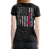 Nurse Flag Women’s Premium T-Shirt (CK1312) - charcoal gray
