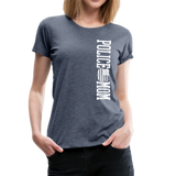 Police Mom  Women’s Premium T-Shirt (CK1592) - heather blue