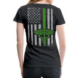 Nurse Flag Green Women’s Premium T-Shirt (CK1597) - black