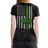 Nurse Flag Green Women’s Premium T-Shirt (CK1597) - charcoal gray