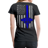 Nurse Flag Blue Women’s Premium T-Shirt (CK1596) - black