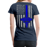 Nurse Flag Blue Women’s Premium T-Shirt (CK1596) - navy