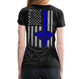 Nurse Flag Blue Women’s Premium T-Shirt (CK1596) - charcoal gray