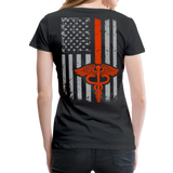 Nurse Flag Orange Women’s Premium T-Shirt (CK1598) - black