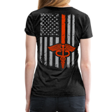 Nurse Flag Orange Women’s Premium T-Shirt (CK1598) - charcoal gray