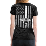 Nurse Flag White Women’s Premium T-Shirt (CK1600) - charcoal gray