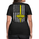 Nurse Flag Yellow Women’s Premium T-Shirt (CK1601) - black
