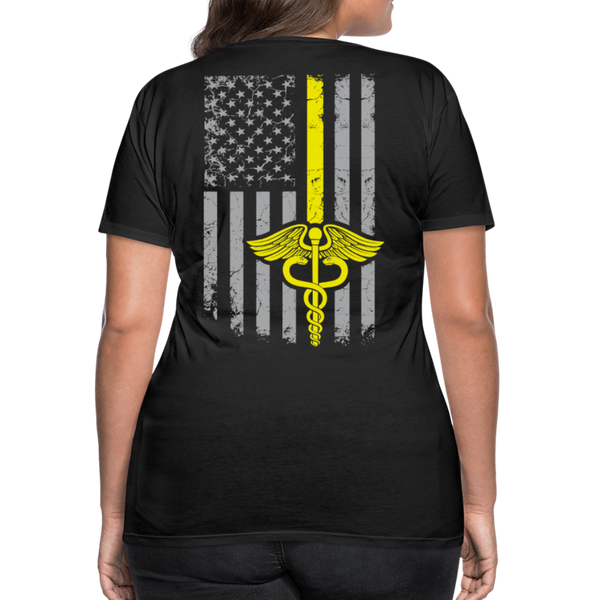 Nurse Flag Yellow Women’s Premium T-Shirt (CK1601) - black