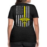 Nurse Flag Yellow Women’s Premium T-Shirt (CK1601) - charcoal gray