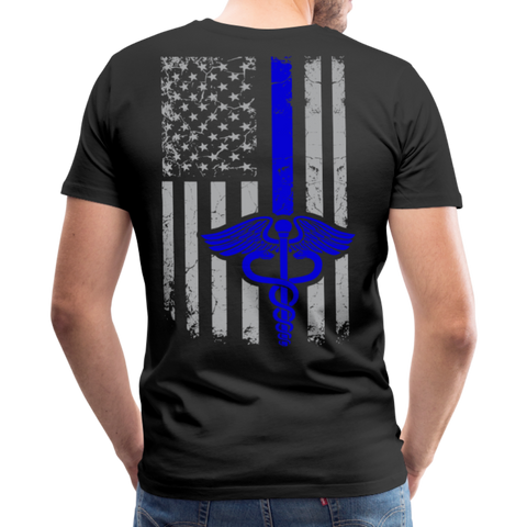 Nurse Flag blue Men's Premium T-Shirt (CK1596) - black