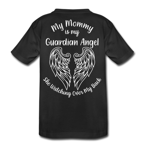 Mommy Guardian Angel Kids' Premium T-Shirt (CK1601) - black