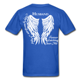 Husband Guardian Angel Gildan Ultra Cotton Adult T-Shirt - royal blue