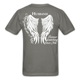 Husband Guardian Angel Gildan Ultra Cotton Adult T-Shirt - charcoal