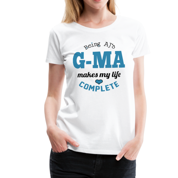 AJ's G-Ma Women’s Premium T-Shirt - white