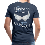 Husband Amazing Angel Men's Premium T-Shirt (CK1487) - navy