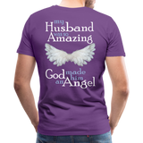 Husband Amazing Angel Men's Premium T-Shirt (CK1487) - purple