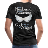 Husband Amazing Angel Men's Premium T-Shirt (CK1487) - charcoal gray