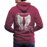 Granddaughter Guardian Angel Men’s Premium Hoodie - burgundy