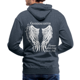 Granddaughter Guardian Angel Men’s Premium Hoodie - heather denim