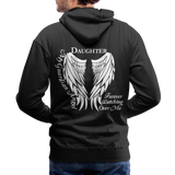 Daughter Guardian Angel Men’s Premium Hoodie - black