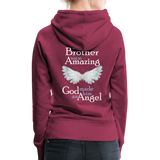 Brother Amazing Angel Women’s Premium Hoodie (CK1619) - burgundy