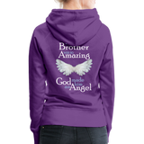 Brother Amazing Angel Women’s Premium Hoodie (CK1619) - purple