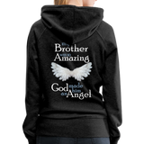 Brother Amazing Angel Women’s Premium Hoodie (CK1619) - charcoal gray