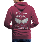 Brother Amazing Angel Men’s Premium Hoodie (CK1619) - burgundy