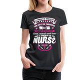 Nurse Earned Women’s Premium T-Shirt (CK1634) - black