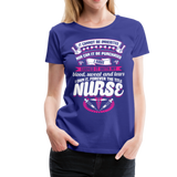 Nurse Earned Women’s Premium T-Shirt (CK1634) - royal blue