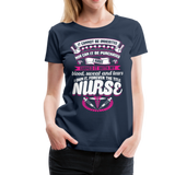 Nurse Earned Women’s Premium T-Shirt (CK1634) - navy