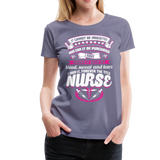 Nurse Earned Women’s Premium T-Shirt (CK1634) - washed violet