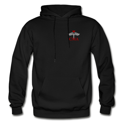 CMA Flag Red Gildan Heavy Blend Adult Hoodie - black