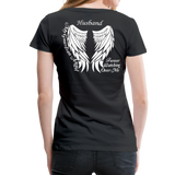 Husband Guardian Angel Women’s Premium T-Shirt (CK1607W) - black