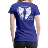 Husband Guardian Angel Women’s Premium T-Shirt (CK1607W) - royal blue