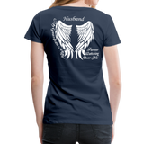 Husband Guardian Angel Women’s Premium T-Shirt (CK1607W) - navy